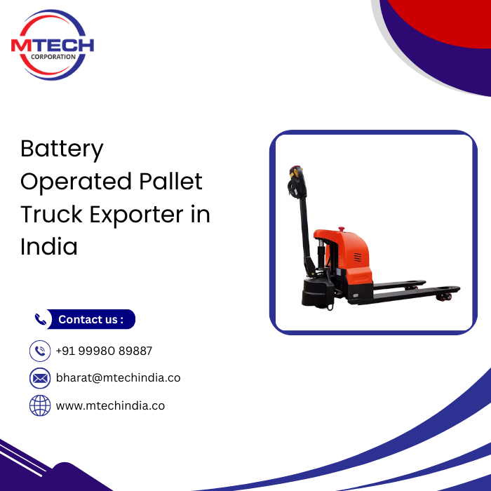 Battery Operated Pallet Truck Exporter in India