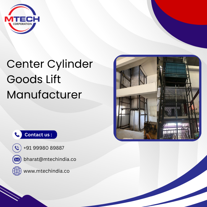 Center Cylinder Goods Lift Manufacturer