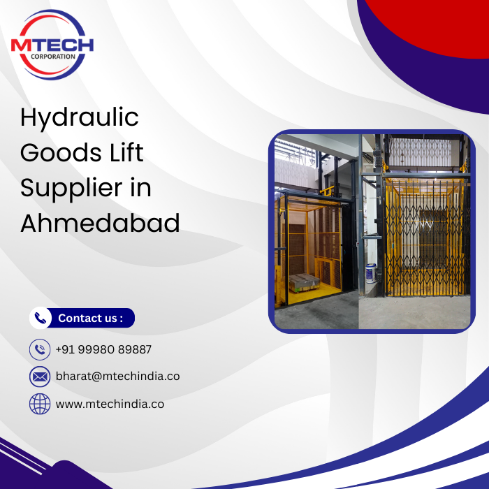 Hydraulic Goods Lift Supplier in Ahmedabad