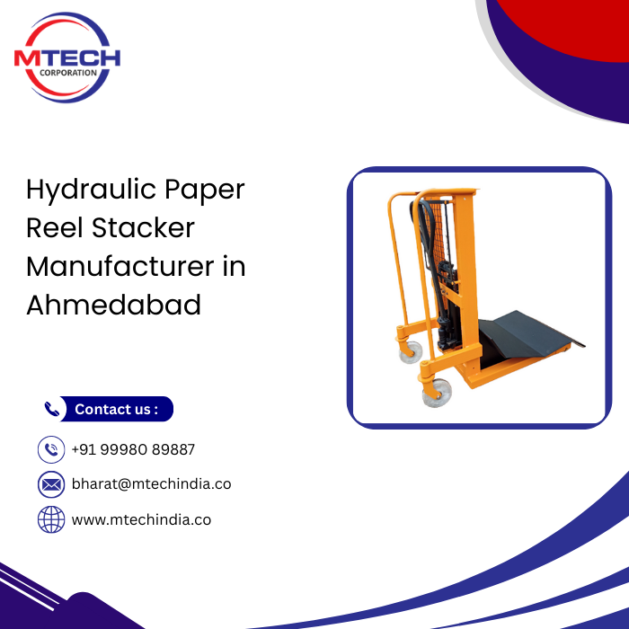 Hydraulic Paper Reel Stacker Manufacturer in Ahmedabad