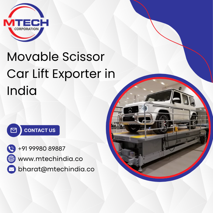 Movable Scissor Car Lift Exporter in India