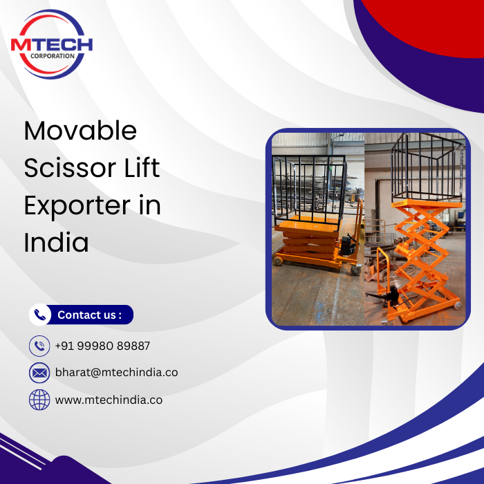 Movable Scissor Lift Exporter in India